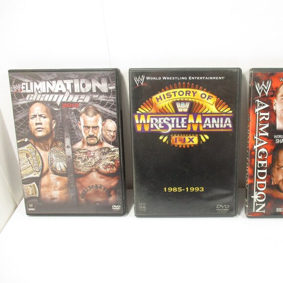 9 WWE DVD Lot Wrestlemania I-IX, Royal Rumble, No Way Out, The Rock, Triple H - Picture 3 of 8
